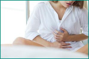 Pain in postpartum cystitis in women